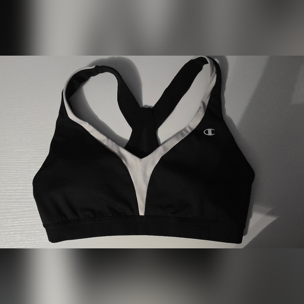 Champion Black and White Sports Bra